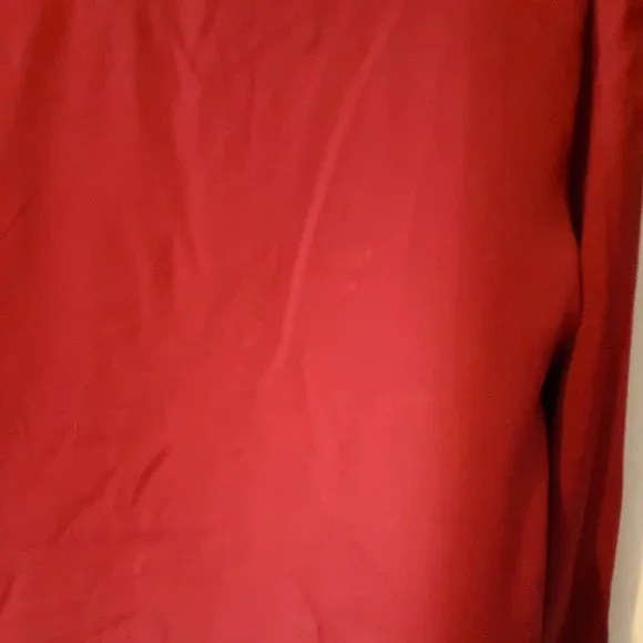 Zara burgundy & black lace-like accent blouse top - Picture 12 of 12